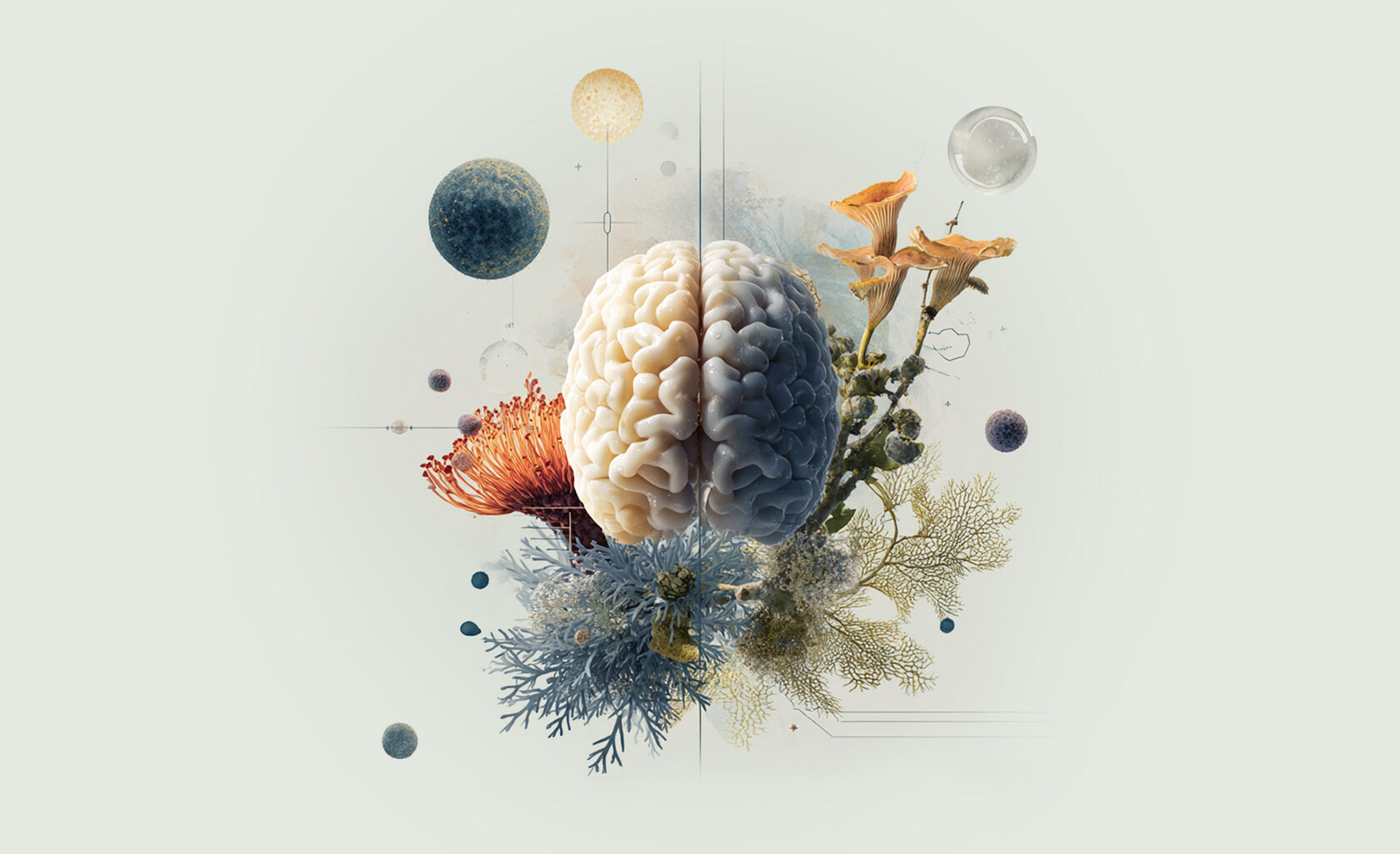 Artwork representing consciousness and the brain