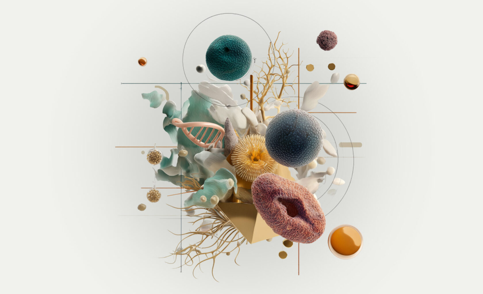 Artwork representing origin of life